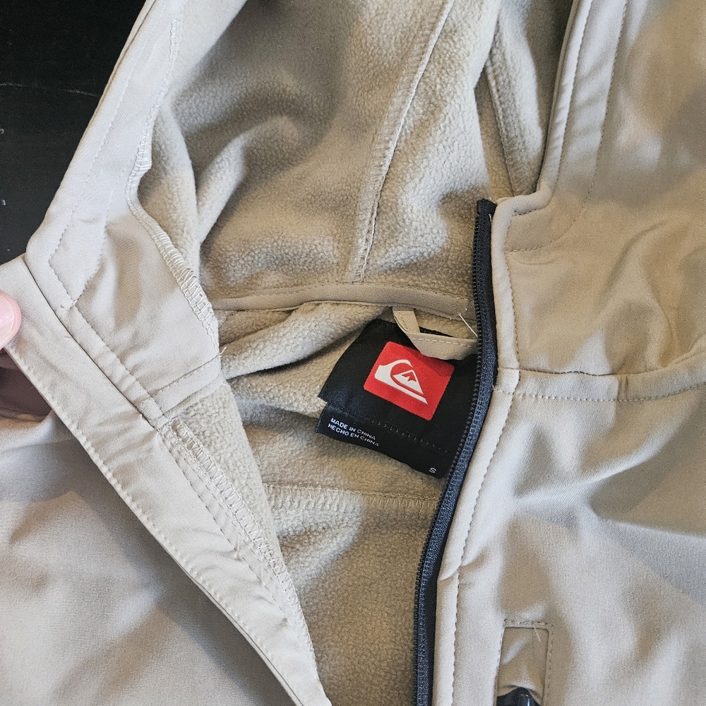 Quicksilver Tan Jacket with Hood - Picture 3 of 3